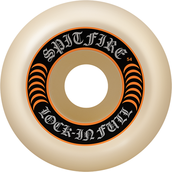 Spitfire F4 99a 54mm Lock-In Full Nat/Org Skateboard Wheels