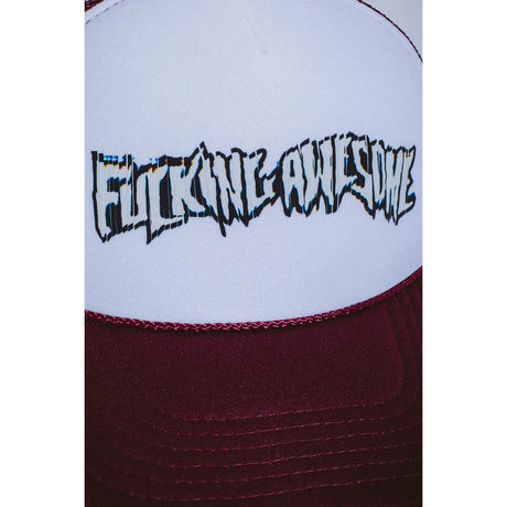 Fucking Awesome Scanner Warp Stamp Trucker Hat maroon