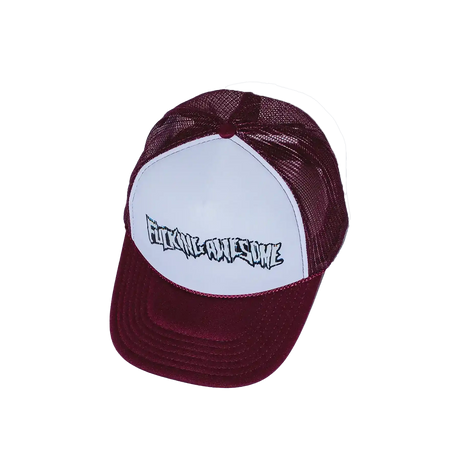 Fucking Awesome Scanner Warp Stamp Trucker Hat maroon