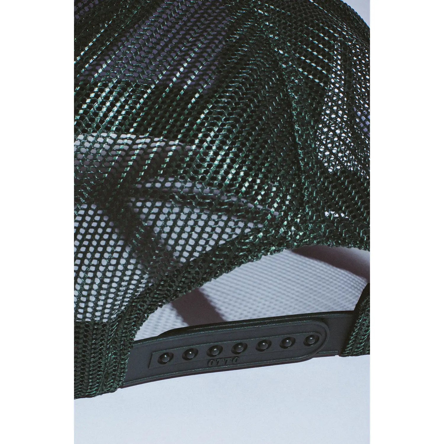 Fucking Awesome Spike Repeat Embroidered 5 Panel Mesh Hat forest green