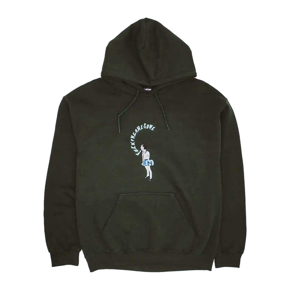 Fucking Awesome Mouth Girl Hoodie [forest green] – Money Ruins 