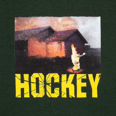 Hockey Windows Up Hoodie forrest green close up