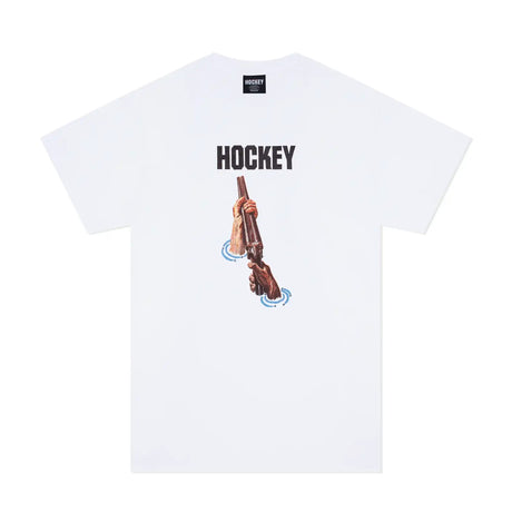 Hockey Shotgun Short Sleeve T-Shirt white front