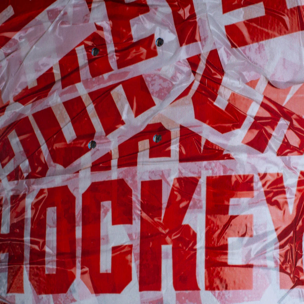 Hockey War All Over Skateboard Deck Shape 1