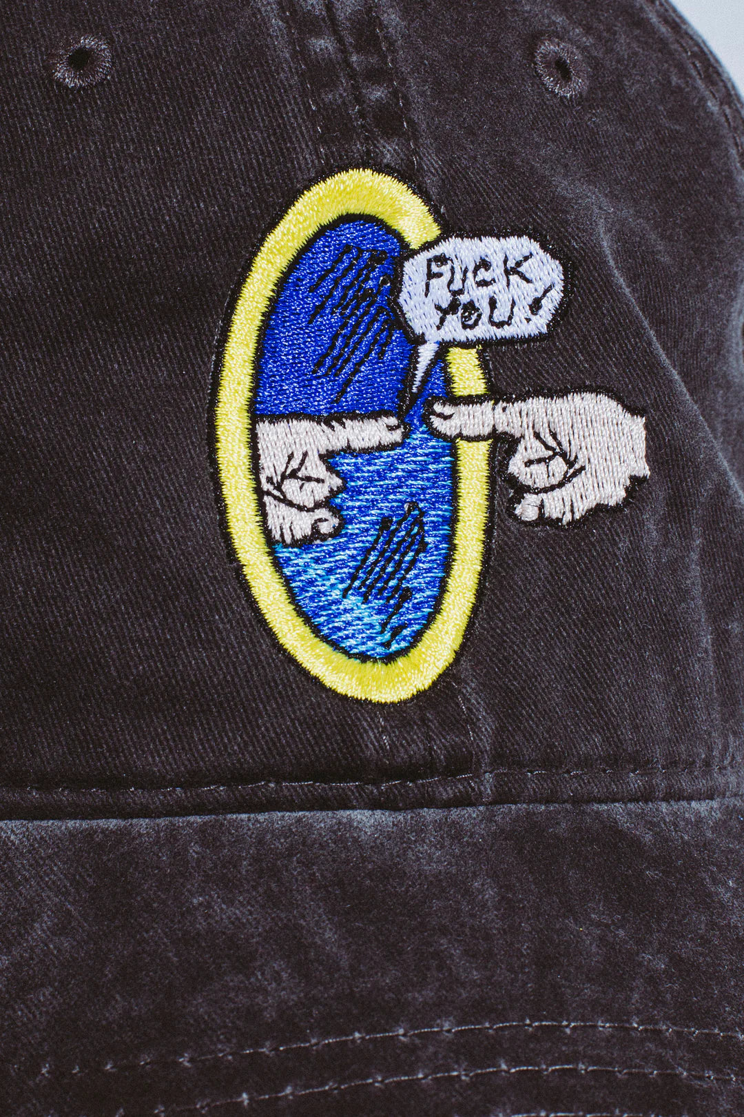 Fucking Awesome Fuck You Embroidered 6-Panel Snapback Hat black