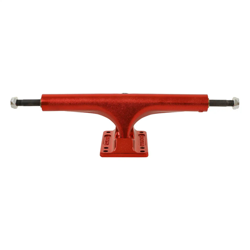 Red skateboard truck on a white background