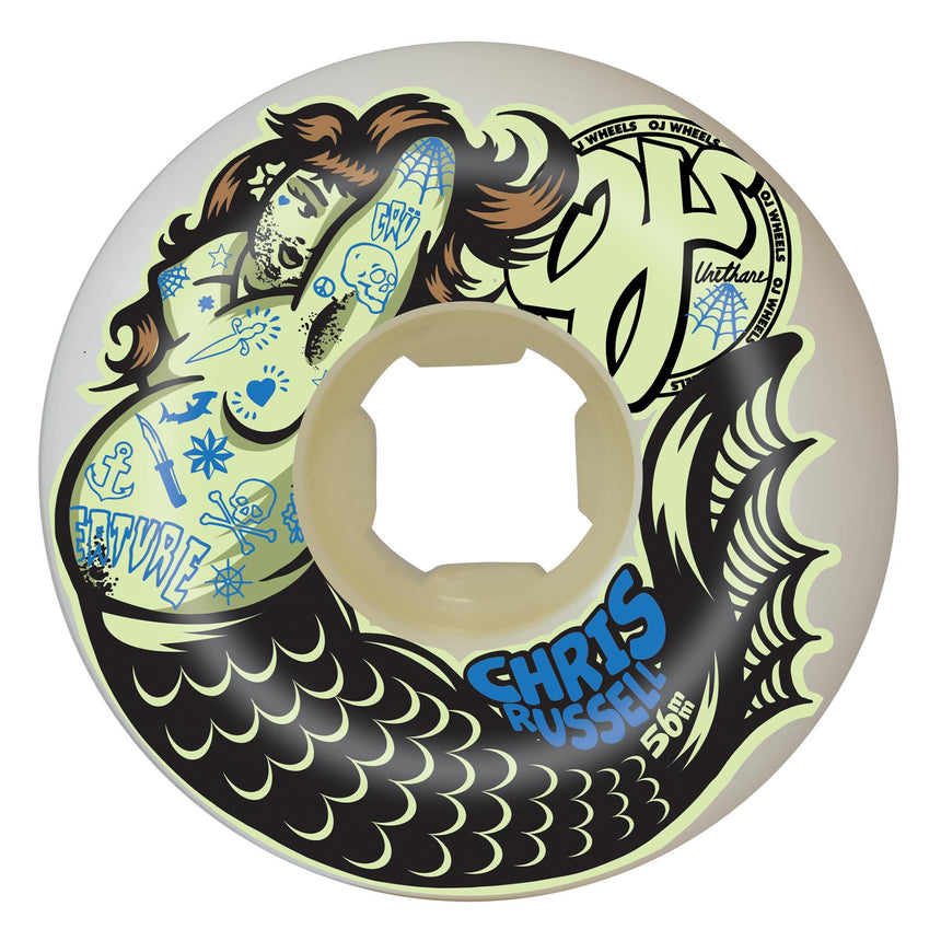 OJ Chris Russell Sexy Mermaid 56mm Double Duro Mini Combo 99a/95a Skateboard Wheels