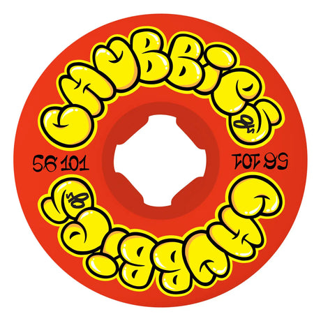 OJ 56mm Throw Ups Chubbies Red 101a Skateboard Wheels