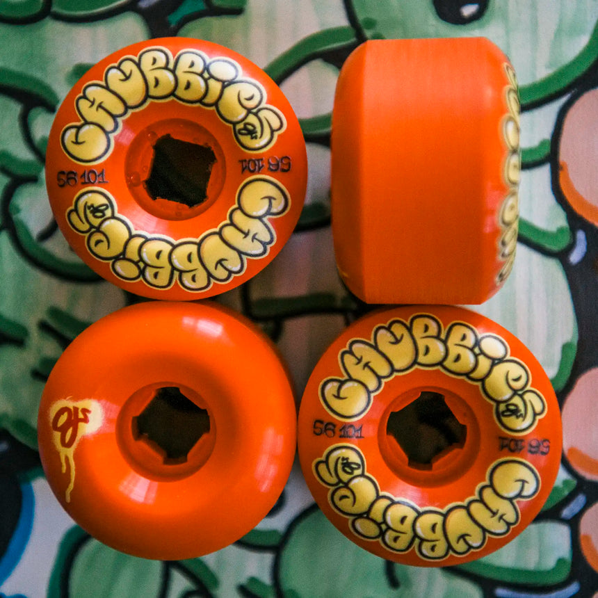 OJ 56mm Throw Ups Chubbies Red 101a Skateboard Wheels