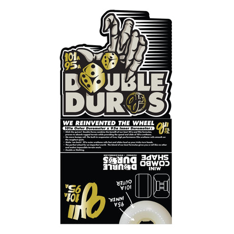 OJ Double Duro 54mm White/Gum 101a/95a Chubbies Skateboard Wheels