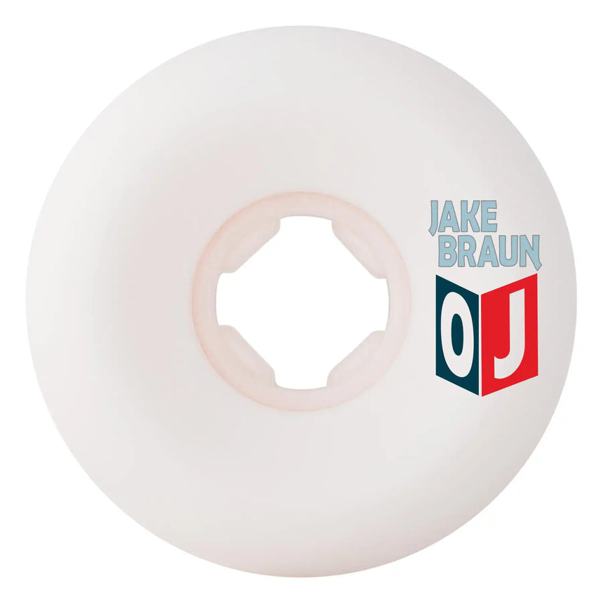 OJ 56mm Jake Braun Wolf Elite White Hardline 99a Skateboard Wheels