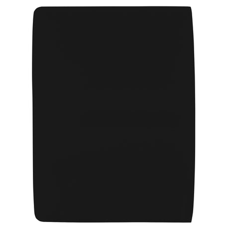 Black rectangular object on a white background