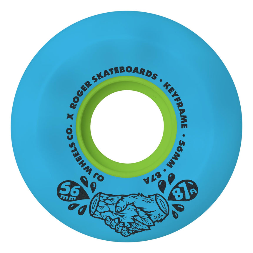 OJ Rojers Keyframe 56mm 87a Blue Skateboard Wheels