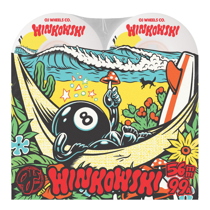 OJ 56mm Erick Winkowski Mushroom Elite White Mini Combo 99a Skateboard Wheels