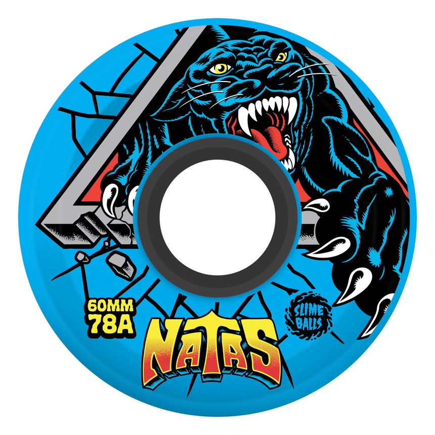 Slime Balls 60mm Natas Reissue OG Slime Blue 78a Skateboard Wheels