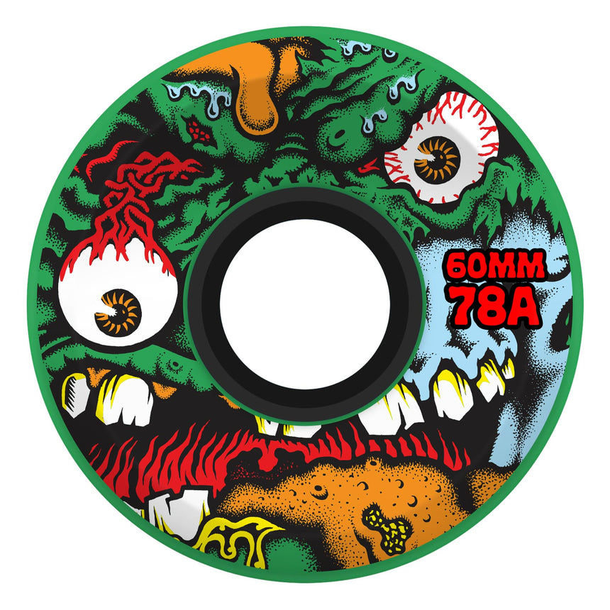 Slime Balls Roskopp Face Two 60mm 78a Reissue OG Slime Green Skateboard Wheels