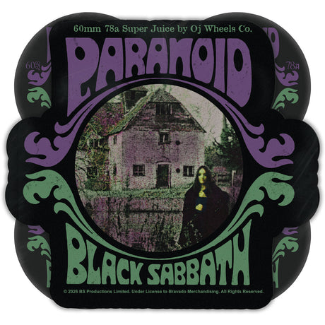 OJ 60MM 78A Black Sabbath Paranoid Super Juice Skateboard Wheels