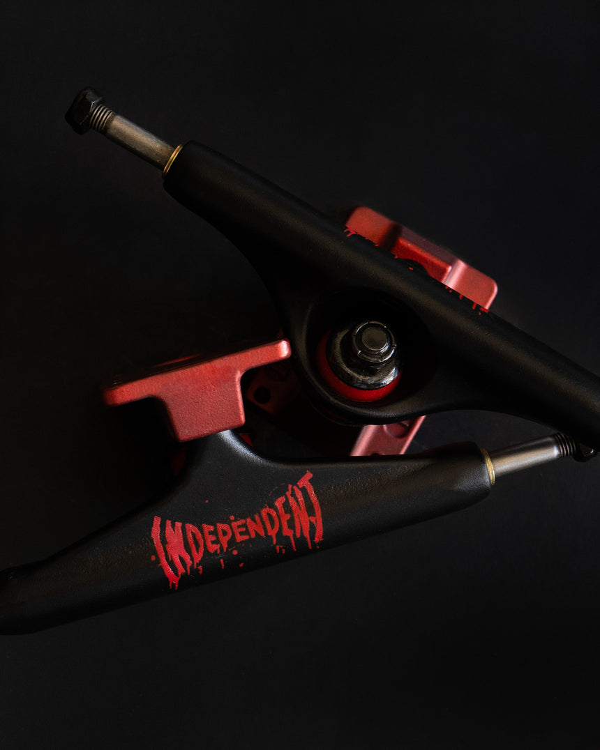 Independent Stage 11 Splatter Span Black Ano Red Skateboard Trucks