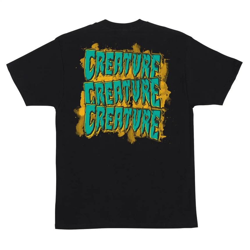 Creature Logo Spill S/S Heavyweight T-Shirt back