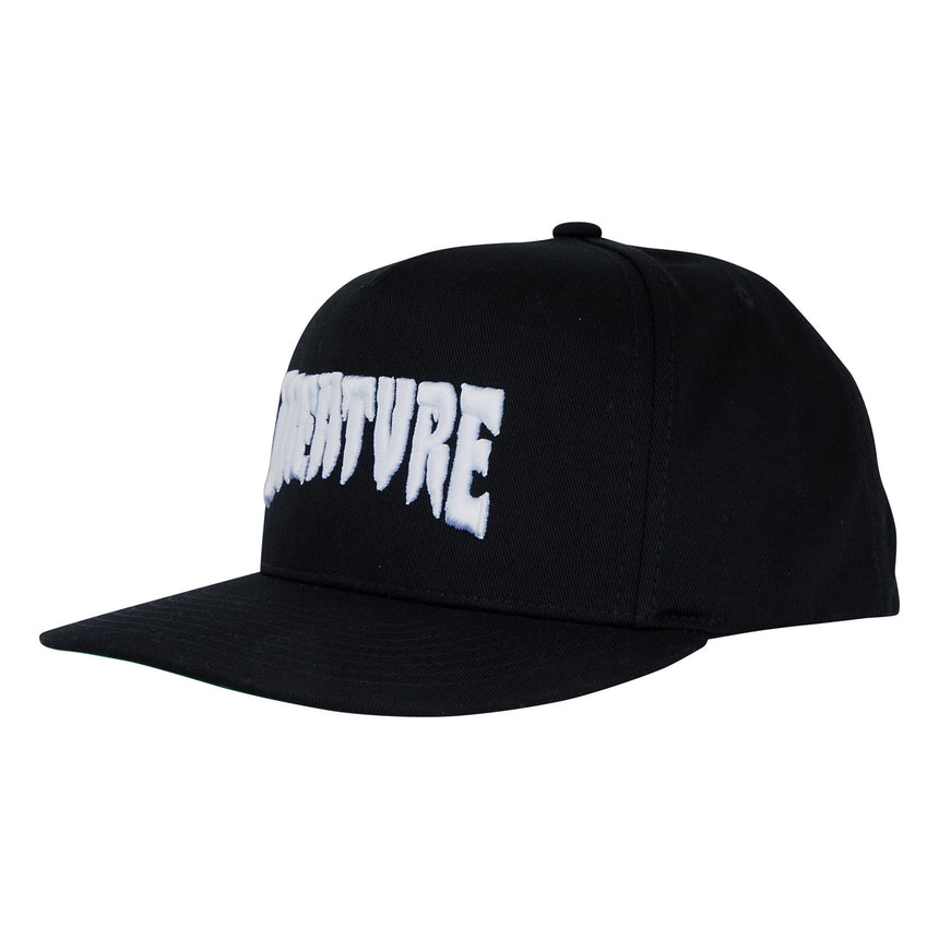 Creature Logo Black Snapback Cap