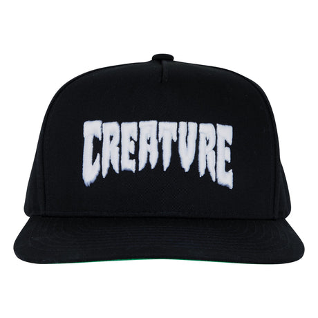 Creature Logo Black Snapback Cap