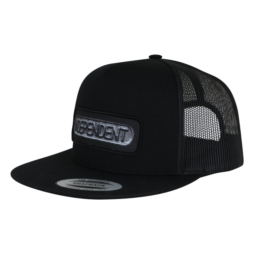 Independent Sand Cast Snapback Structured Hat Black