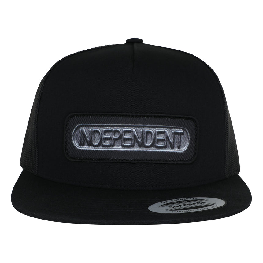 Independent Sand Cast Snapback Structured Hat Black
