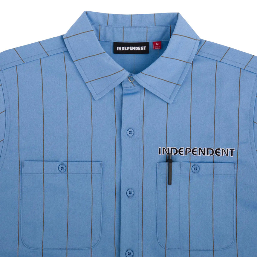 Independent Union Pinstriped S/S Button Up Work Shirt