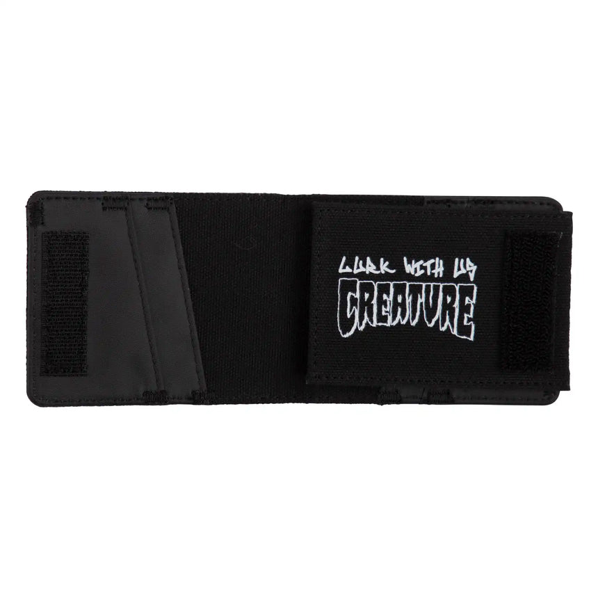 Creature Web Tri-Fold Wallet - Black opened