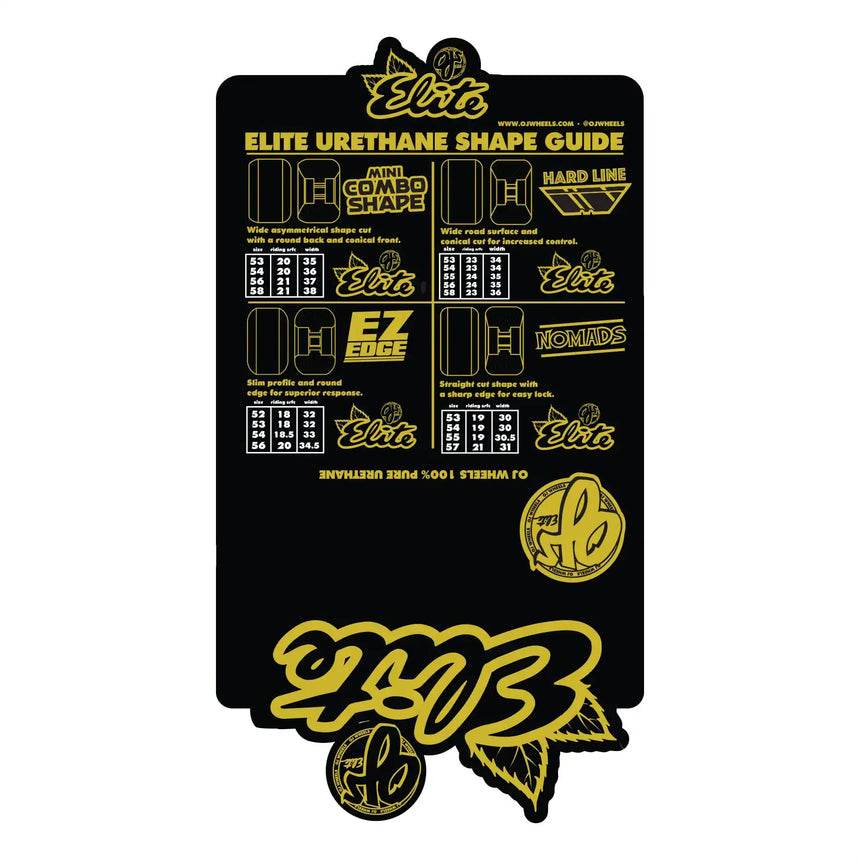 OJ Elite Hardline Skateboard Wheel - shape Guide