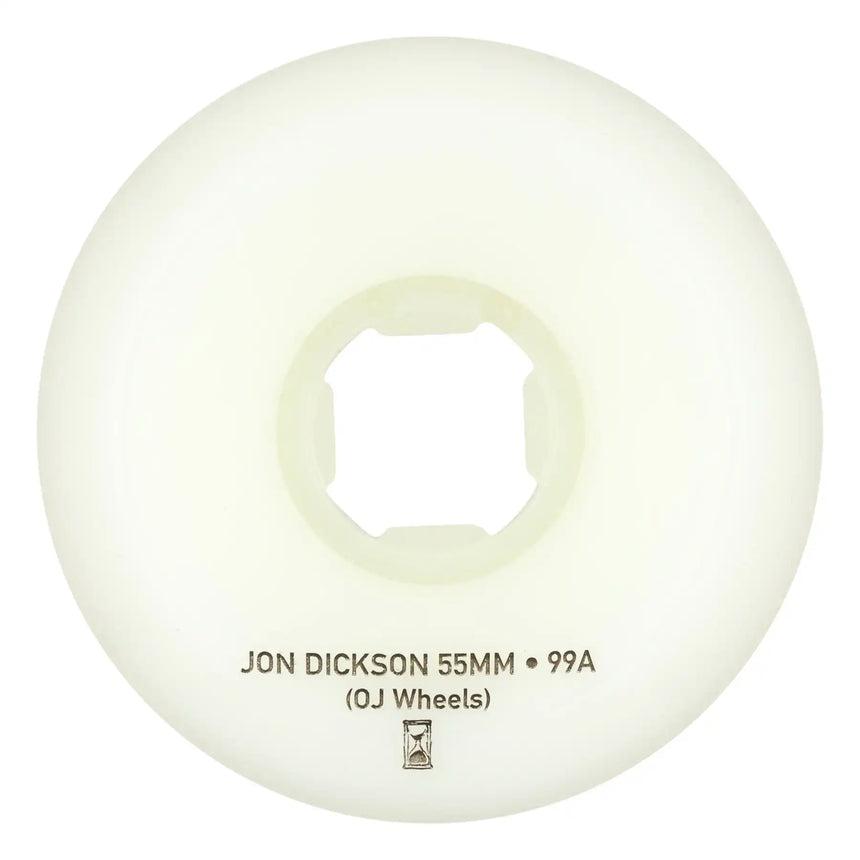 OJ Jon Dickson Hi-Fi Original White 55mm Harline 99a Skateboard Wheels