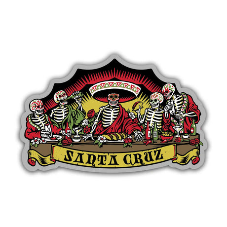 Santa Cruz Guzman Dead Diners Clear Sticker - 4.25" x 3"