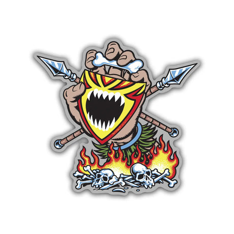 Santa Cruz Salba Screaming Hand Witch Doctor Clear Sticker - 4.5" x 4.25"