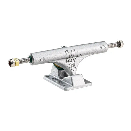 Skateboard truck with a white background