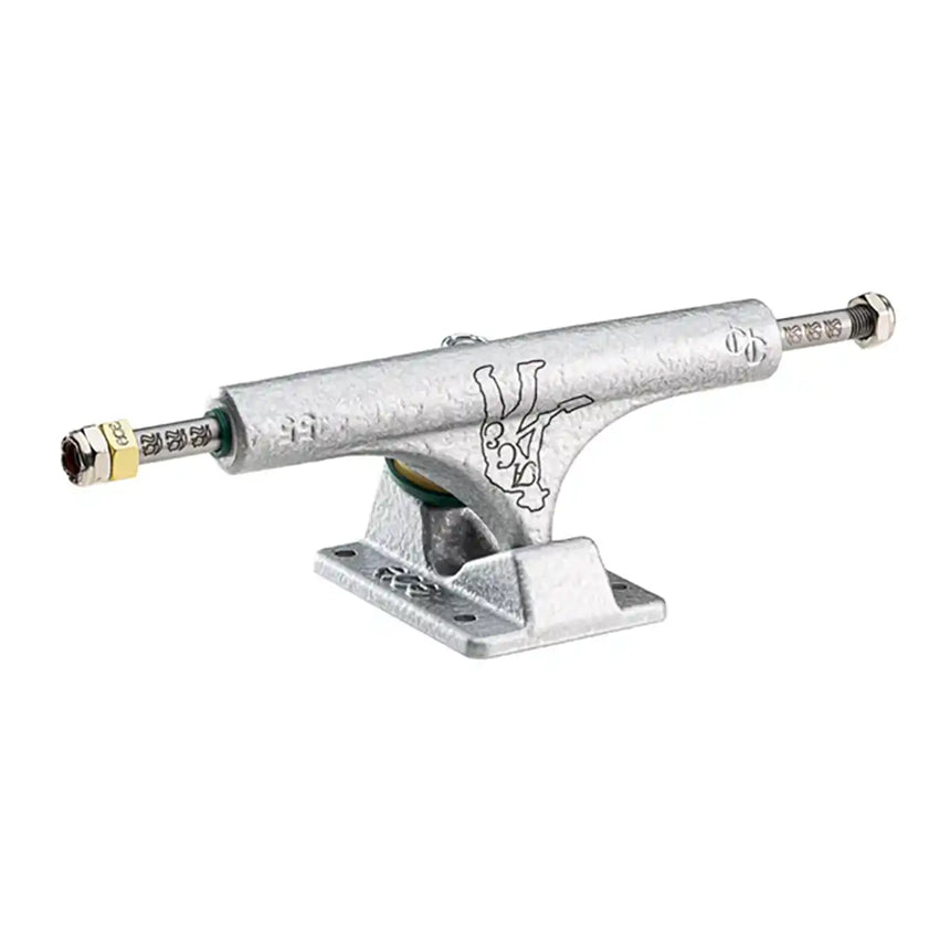 Skateboard truck with a white background