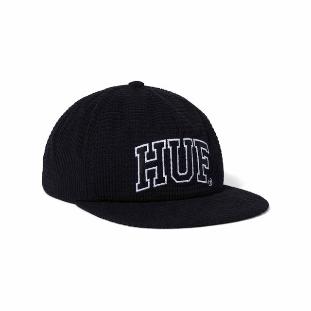 Huf Black Waffle Cord Snapback Hat Front