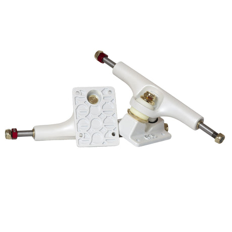Ace AF! Satin White w/ Gold Hardware Skateboard Trucks