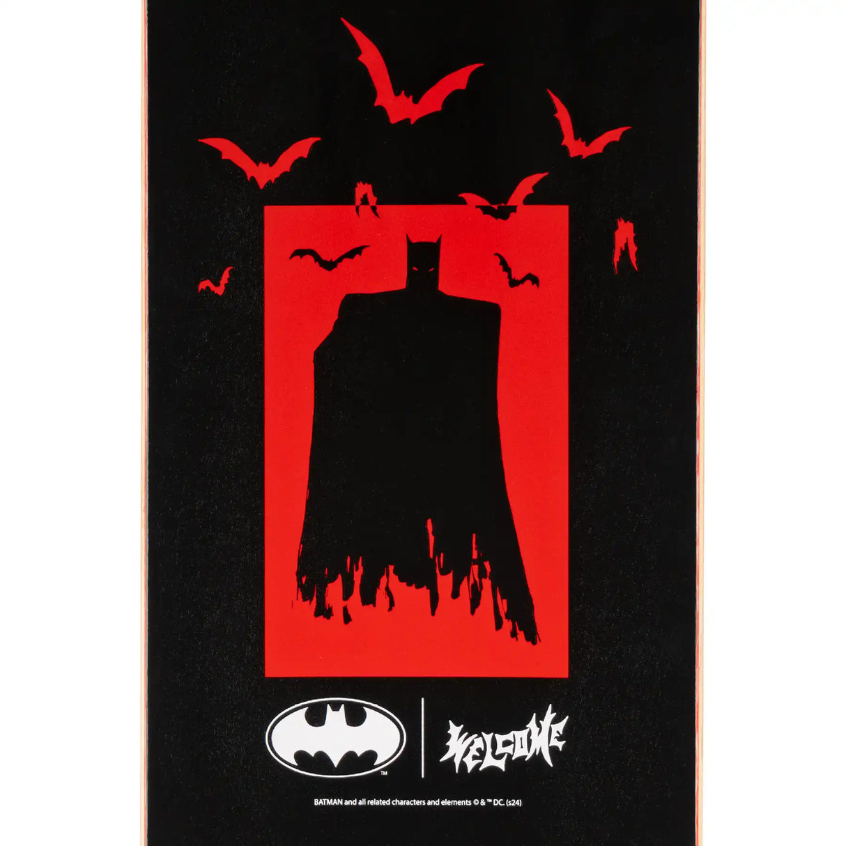 Welcome x Batman Talons 9" Skateboard Deck - Red Stain