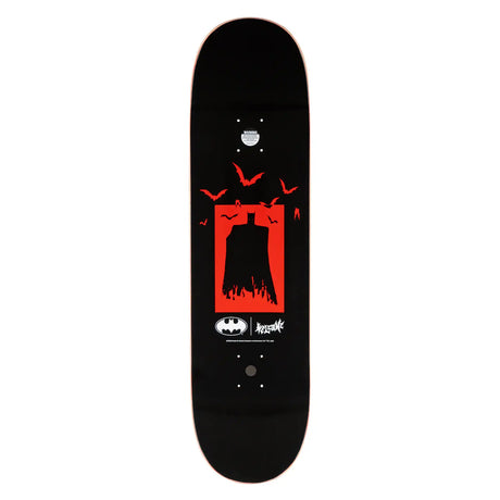 Welcome x Batman Bat Flames 8.5" Skateboard Deck - Black