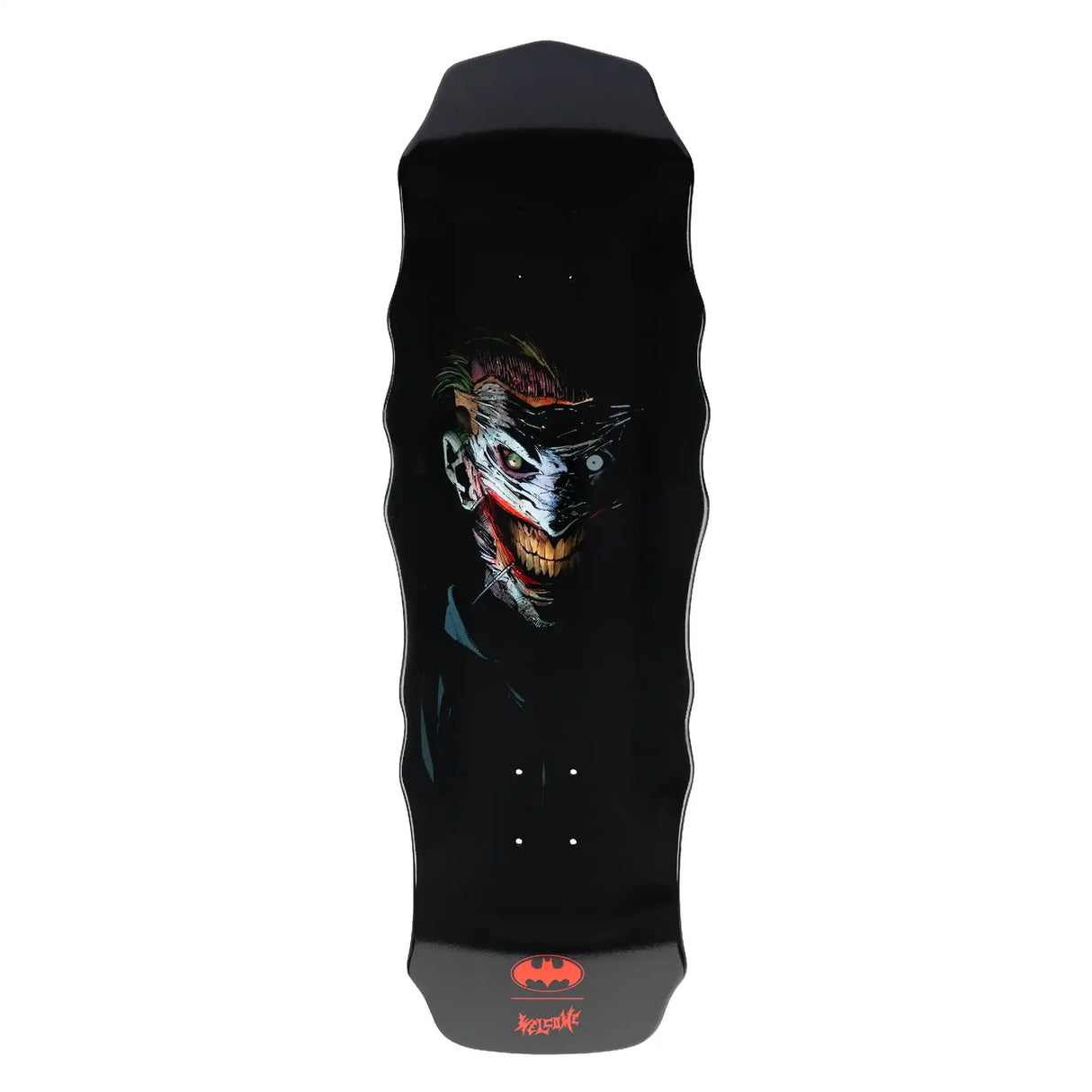 Welcome x Batman Joker on Widow 10" Skateboard Deck - Black Dip