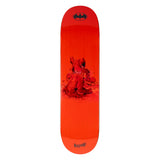 Welcome x Batman Knockout 8.25" Skateboard Deck - Red/Black Dip