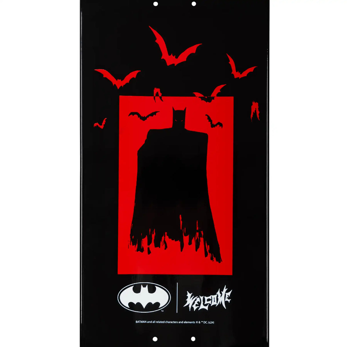 Welcome x Batman Joker 8" Skateboard Deck - Black Dip