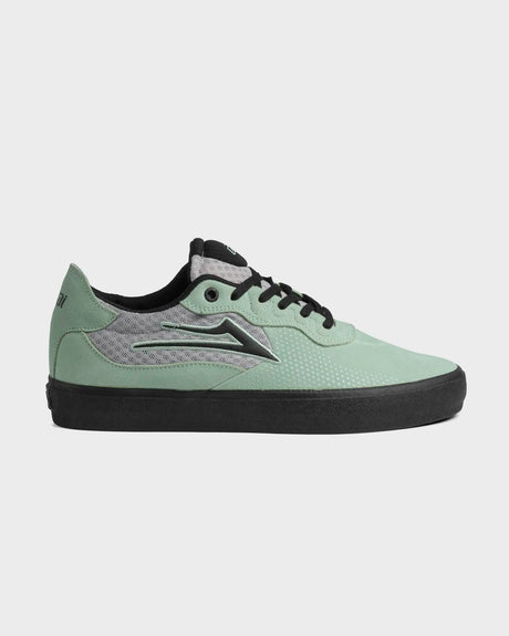 Lakai ESSEX Elite Mint Grey Black Skateboard Shoe