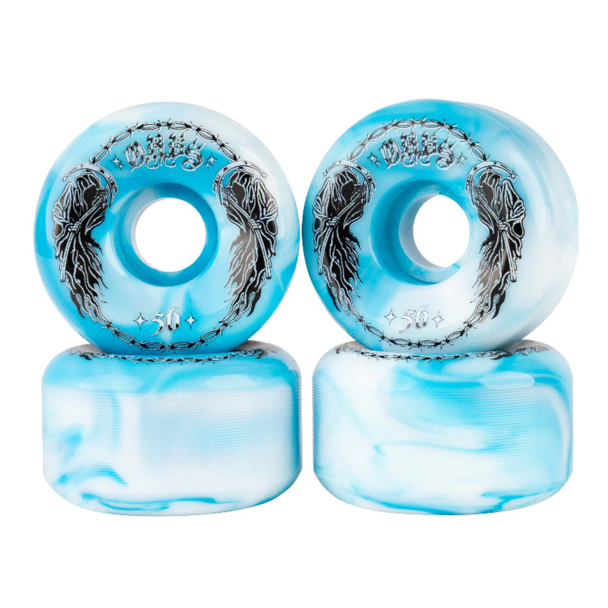 Orbs Specters - 56MM 99a Skateboard Wheels - Blue/white Swirl