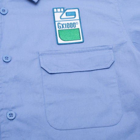 blue shirt close up GX1000 patch