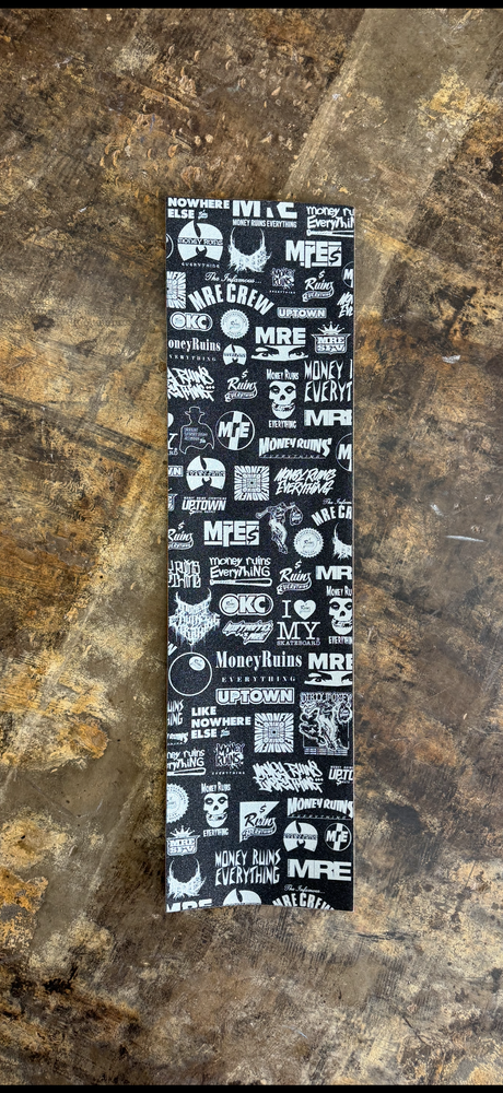 Money Ruins Everything x Pepper Stickerbomb2 Griptape