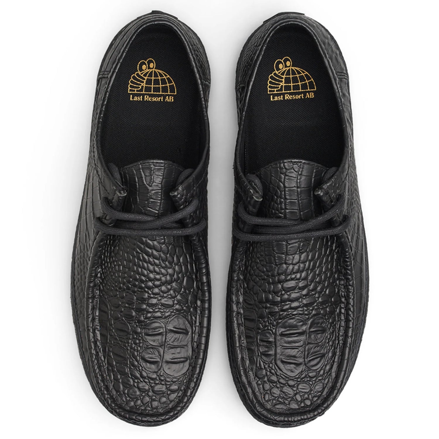 Last Resort VM006 Black Croc Moc Shoes