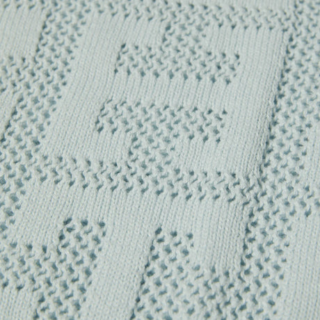 Huf Monogram Jacquard Short Sleeve Open Knit Zip Sweater