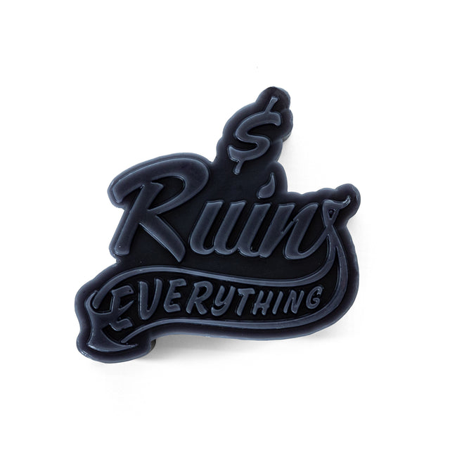 Money Ruins Everything Logo Wax - Black