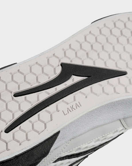 Lakai Payload White Leather Black Skateboard Shoe
